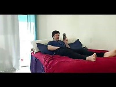 Voyeur stepmom fucks stepson after catching him masturbating