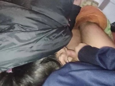 Sick teen brunette gets face fucked for cum medicine - amateur blowjob cum in mouth