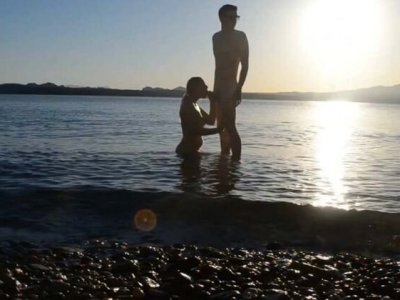 Hot wife mya lane fucked wide open on nude beach - risky public sex