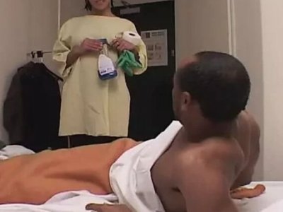 Hot french nurse takes anal threesome with bbc in hospital